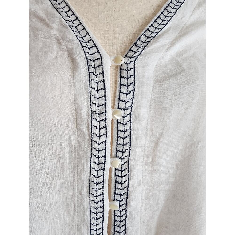 Rails Linen Women's Floral Embroidered Top SZ Small Boho - Picture 7 of 10